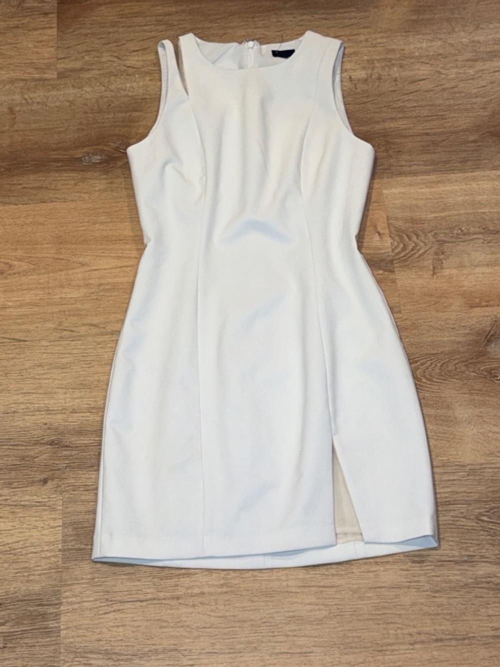 NBD White Sleeveless Sheath Mini Dress